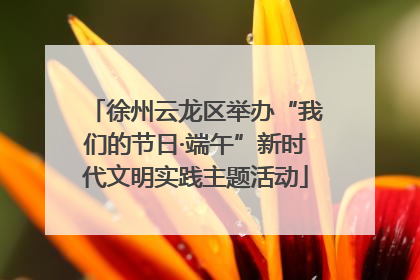 徐州云龙区举办“我们的节日·端午”新时代文明实践主题活动