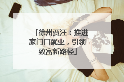 徐州贾汪：推进家门口就业，引领致富新路径