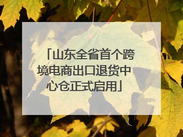 山东全省首个跨境电商出口退货中心仓正式启用