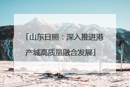 山东日照：深入推进港产城高质量融合发展