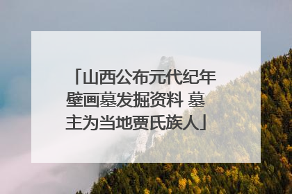 山西公布元代纪年壁画墓发掘资料 墓主为当地贾氏族人