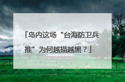 岛内这场“台海防卫兵推”为何越描越黑？