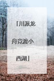 川派龙舟竞渡小西湖