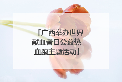 广西举办世界献血者日公益热血跑主题活动