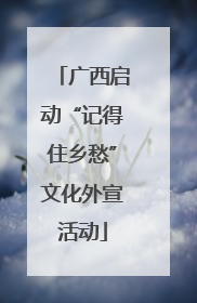 广西启动“记得住乡愁”文化外宣活动