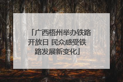 广西梧州举办铁路开放日 民众感受铁路发展新变化