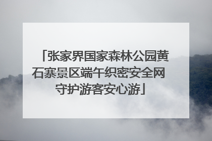 张家界国家森林公园黄石寨景区端午织密安全网 守护游客安心游