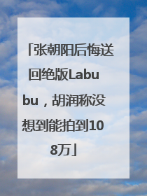 张朝阳后悔送回绝版Labubu，胡润称没想到能拍到108万