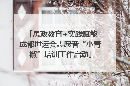 思政教育+实践赋能 成都世运会志愿者“小青椒”培训工作启动