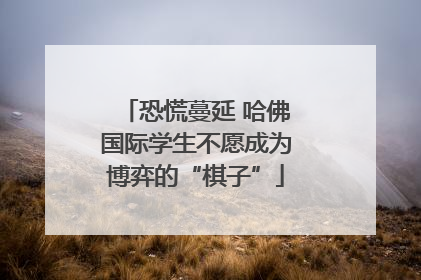 恐慌蔓延 哈佛国际学生不愿成为博弈的“棋子”