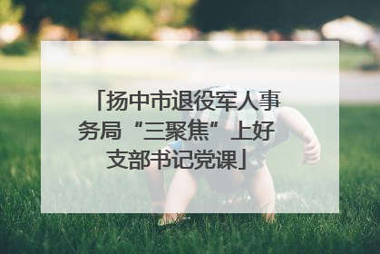 扬中市退役军人事务局“三聚焦”上好支部书记党课