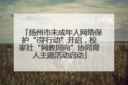 扬州市未成年人网络保护“i芽行动”开启，校家社“网教同向”协同育人主题活动启动