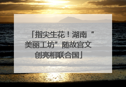 指尖生花！湖南“美丽工坊”随故宫文创亮相联合国