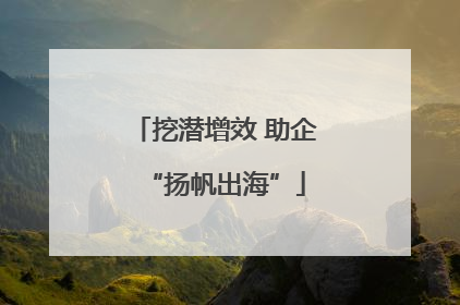 挖潜增效 助企“扬帆出海”