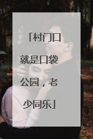 村门口就是口袋公园，老少同乐