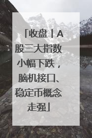 收盘丨A股三大指数小幅下跌，脑机接口、稳定币概念走强
