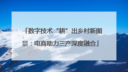 数字技术“耕”出乡村新图景：电商助力三产深度融合