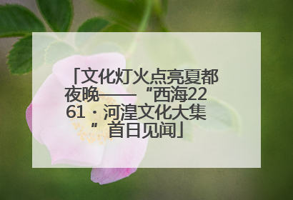 文化灯火点亮夏都夜晚——“西海2261・河湟文化大集”首日见闻