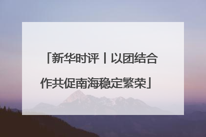 新华时评丨以团结合作共促南海稳定繁荣