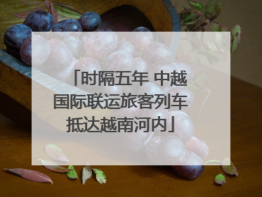 时隔五年 中越国际联运旅客列车抵达越南河内