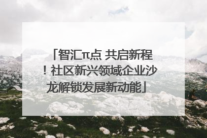 智汇π点 共启新程！社区新兴领域企业沙龙解锁发展新动能