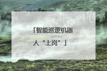 智能巡逻机器人“上岗”
