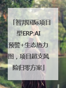 智邦国际项目型ERP:AI预警+生态热力图，项目超支风险归零方案