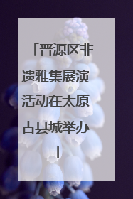晋源区非遗雅集展演活动在太原古县城举办