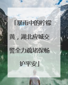 暴雨中的柠檬黄，湖北应城交警全力疏堵保畅护平安