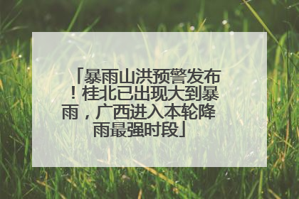 暴雨山洪预警发布！桂北已出现大到暴雨，广西进入本轮降雨最强时段
