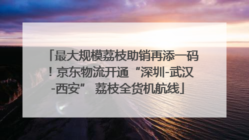 最大规模荔枝助销再添一码！京东物流开通“深圳-武汉-西安” 荔枝全货机航线