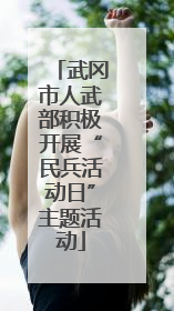 武冈市人武部积极开展“民兵活动日”主题活动
