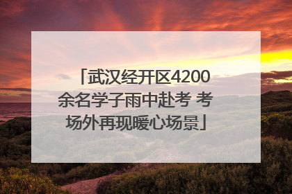 武汉经开区4200余名学子雨中赴考 考场外再现暖心场景