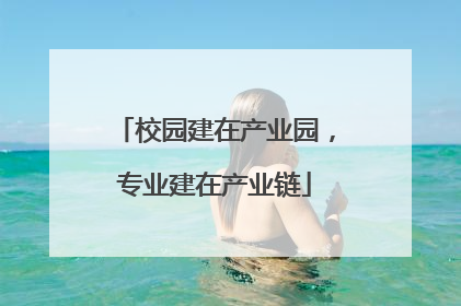 校园建在产业园，专业建在产业链