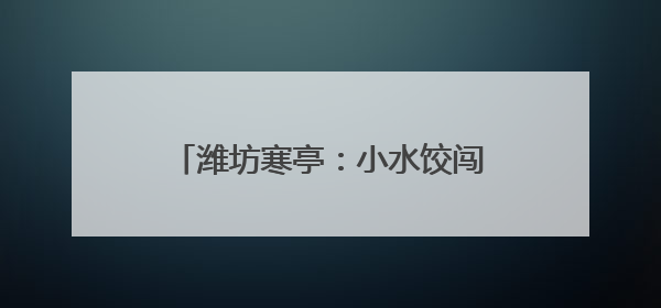 潍坊寒亭：小水饺闯出“大市场” 包出乡村振兴“幸福味”