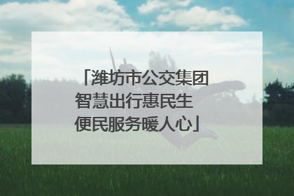 潍坊市公交集团智慧出行惠民生 便民服务暖人心