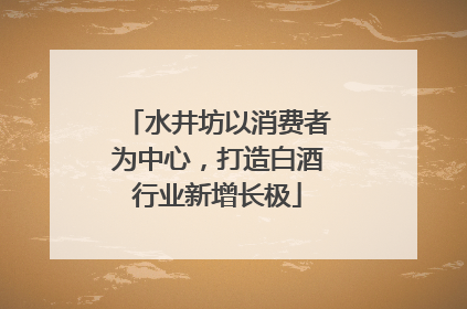 水井坊以消费者为中心，打造白酒行业新增长极