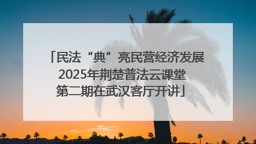 民法“典”亮民营经济发展 2025年荆楚普法云课堂第二期在武汉客厅开讲