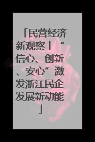 民营经济新观察丨“信心、创新、安心”激发浙江民企发展新动能
