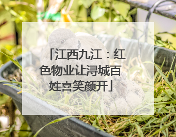 江西九江：红色物业让浔城百姓喜笑颜开
