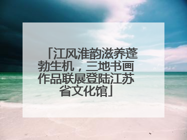 江风淮韵滋养蓬勃生机，三地书画作品联展登陆江苏省文化馆
