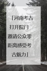 河南考古打开院门 邀请公众零距离感受考古魅力