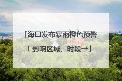 海口发布暴雨橙色预警！影响区域、时段→