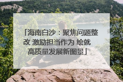 海南白沙：聚焦问题整改 激励担当作为 绘就高质量发展新图景