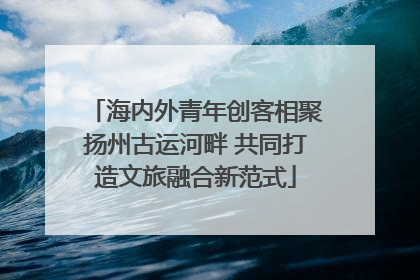 海内外青年创客相聚扬州古运河畔 共同打造文旅融合新范式