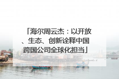 海尔周云杰：以开放、生态、创新诠释中国跨国公司全球化担当