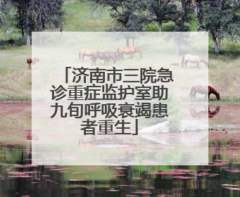 济南市三院急诊重症监护室助九旬呼吸衰竭患者重生