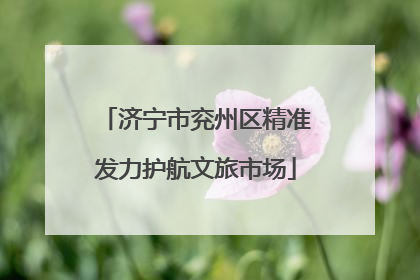 济宁市兖州区精准发力护航文旅市场