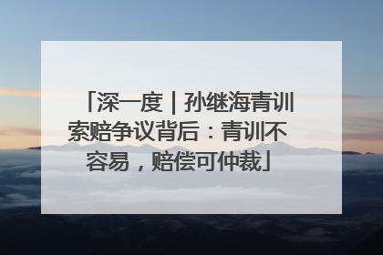 深一度｜孙继海青训索赔争议背后：青训不容易，赔偿可仲裁