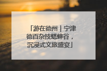 游在德州｜宁津德百杂技蟋蟀谷，沉浸式文旅盛宴